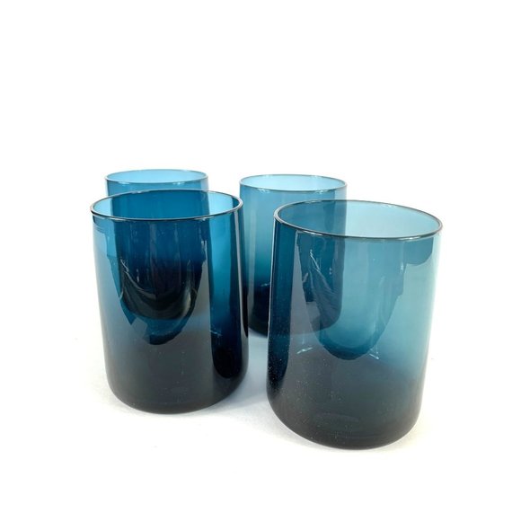 Tapered Blue Vintage Scotch Glasses - Picture 5 of 6